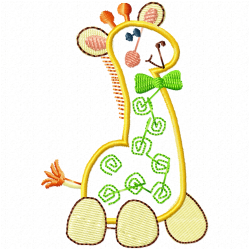 Giraffe Embroidery Design 10